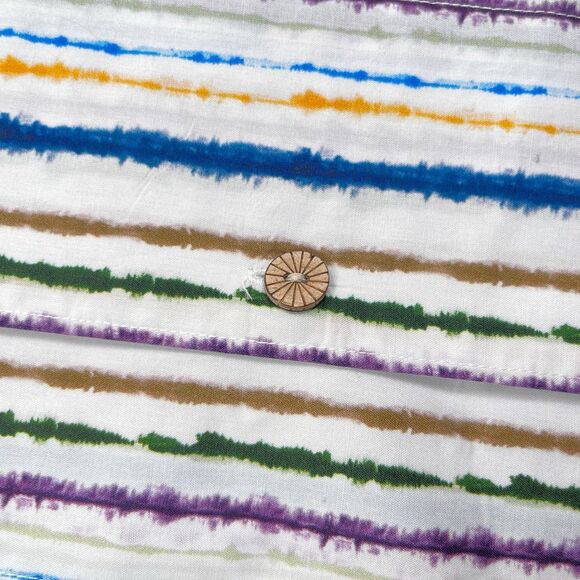 Territory Ahead Shirt Mens Large L Vertical Paint Stripes Colorful Cotton Loop - Picture 10 of 12